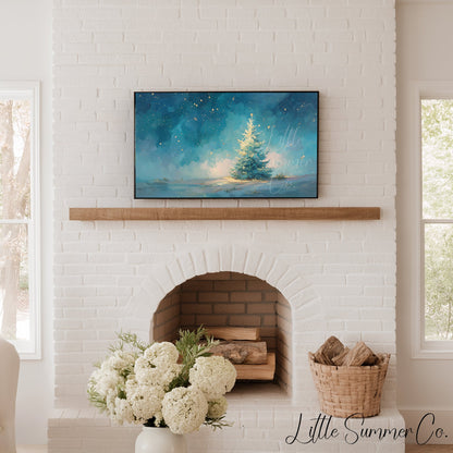 Winter Tree Frame TV Art displayed on a TV