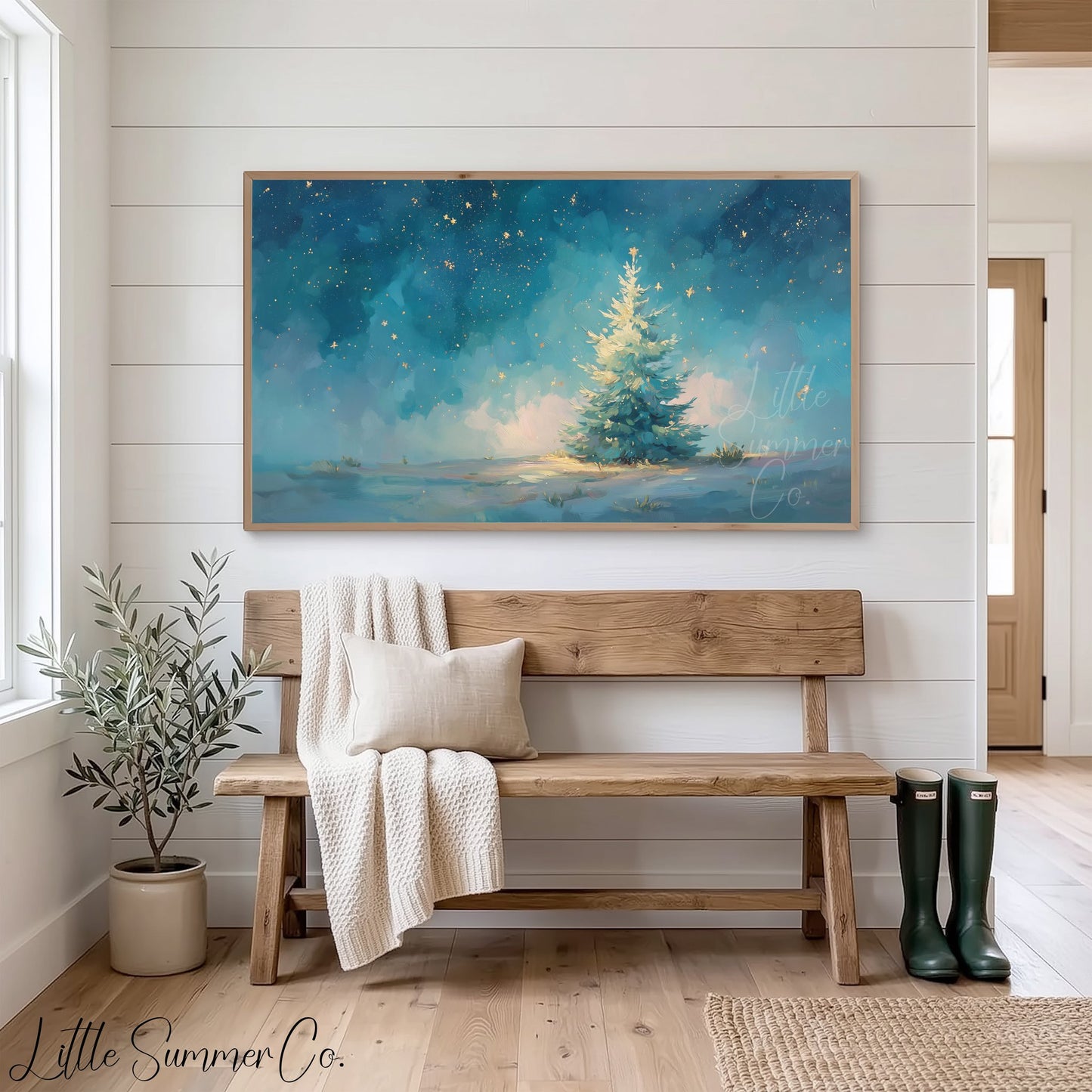 Winter Tree Frame TV Art displayed on a TV