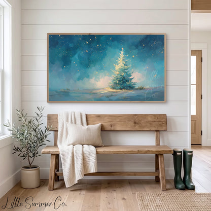 Winter Tree Frame TV Art displayed on a TV