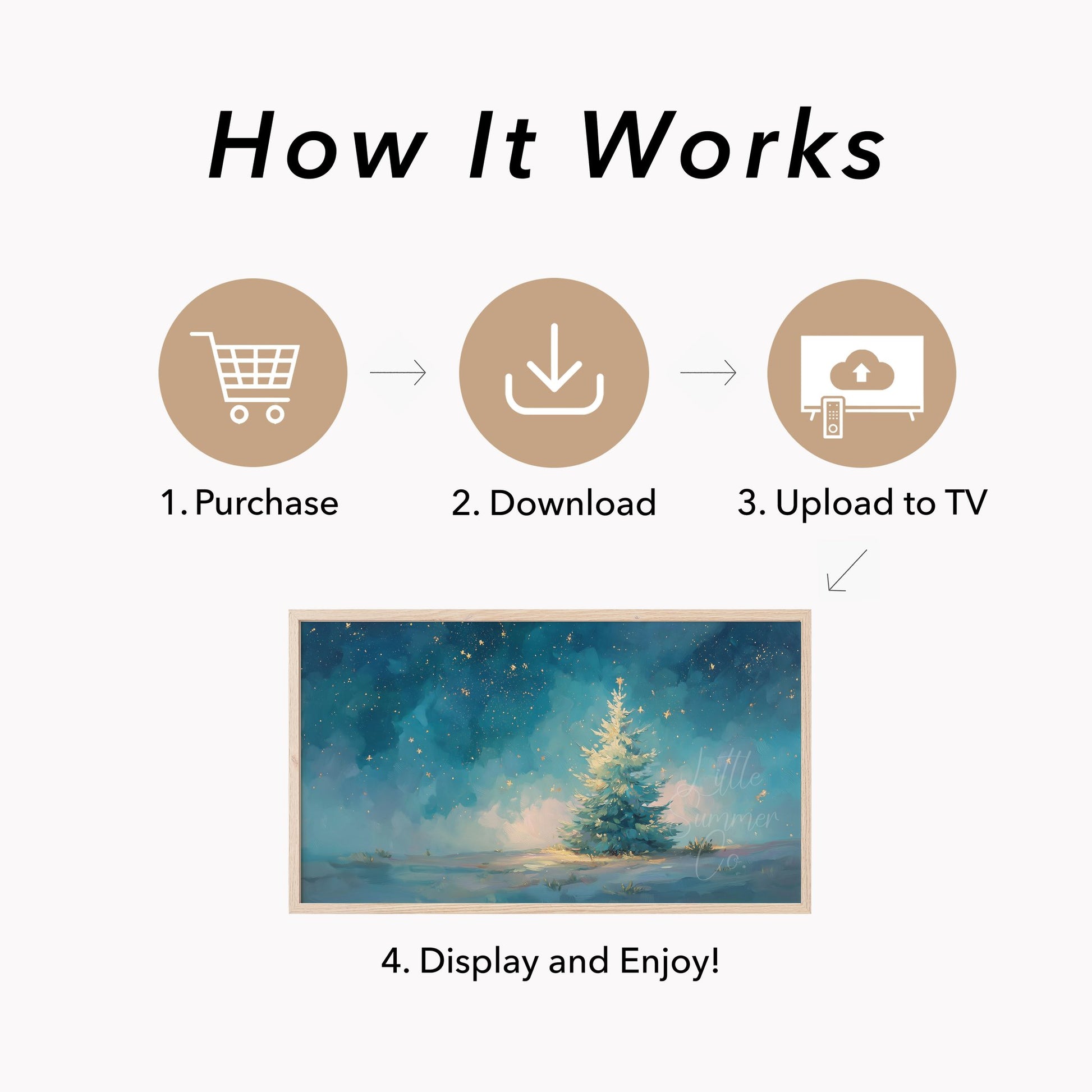 Winter Tree Frame TV Art displayed on a TV