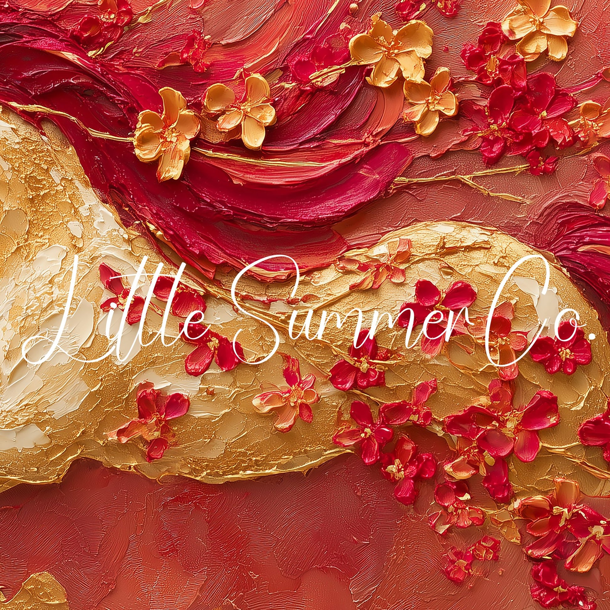 Golden Horse and Blossoms Frame TV Art displayed on a TV