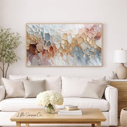 Organic Pebble Texture Frame TV Art displayed on a TV