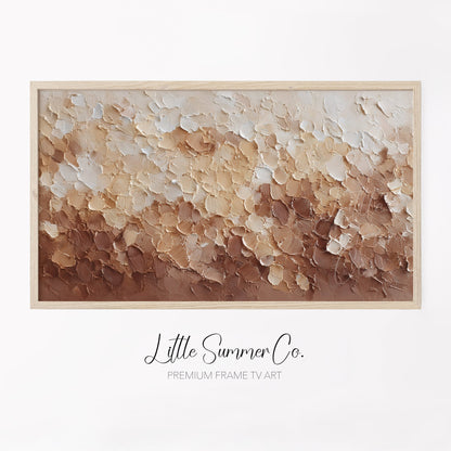 Warm Earth Ombre Frame TV Art displayed on a TV