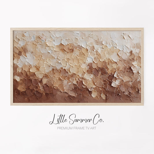 Warm Earth Ombre Frame TV Art displayed on a TV