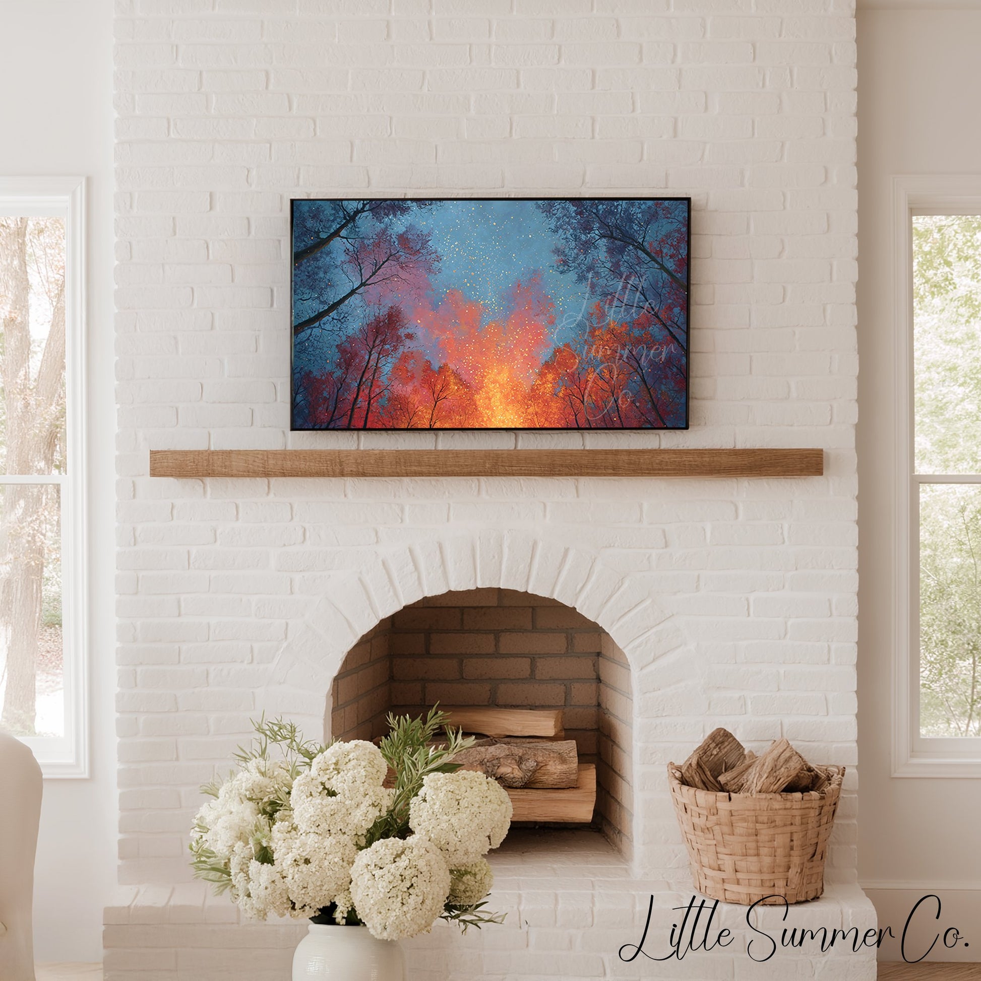 Autumn Canopy Frame TV Art displayed on a TV
