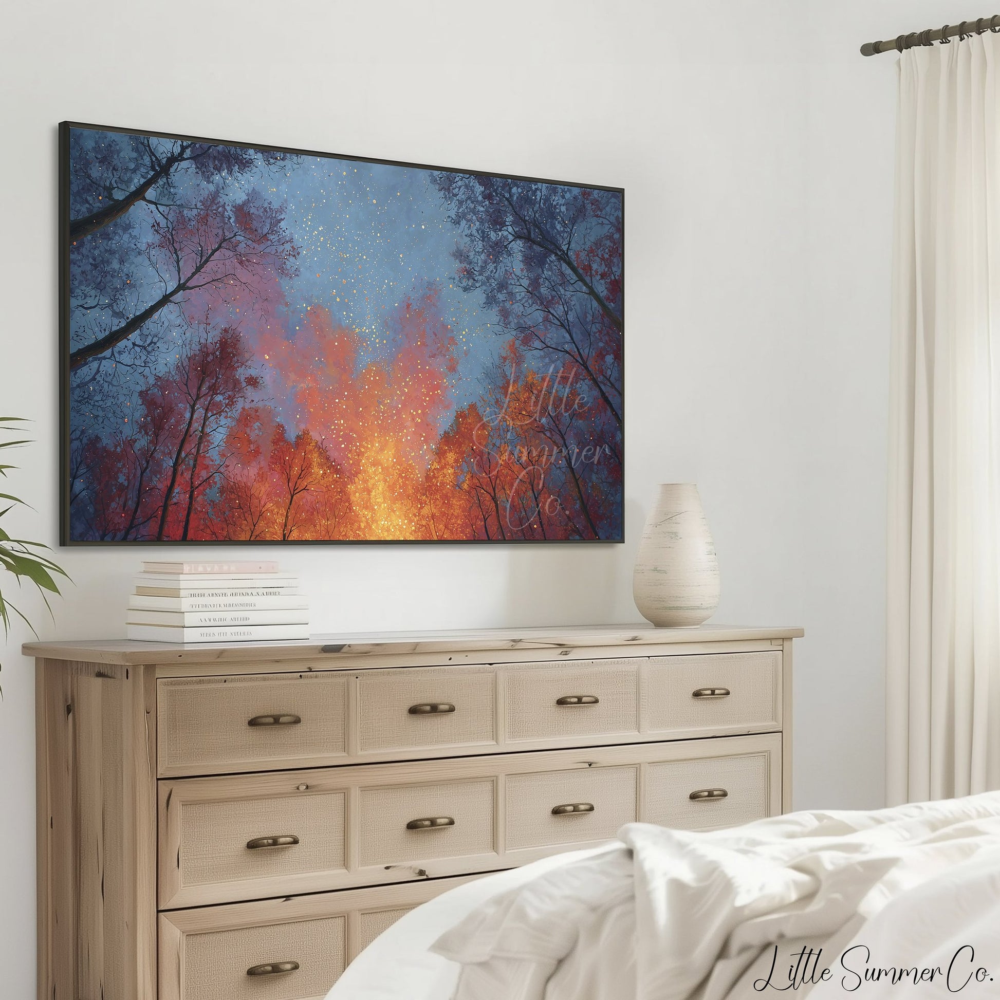 Autumn Canopy Frame TV Art displayed on a TV