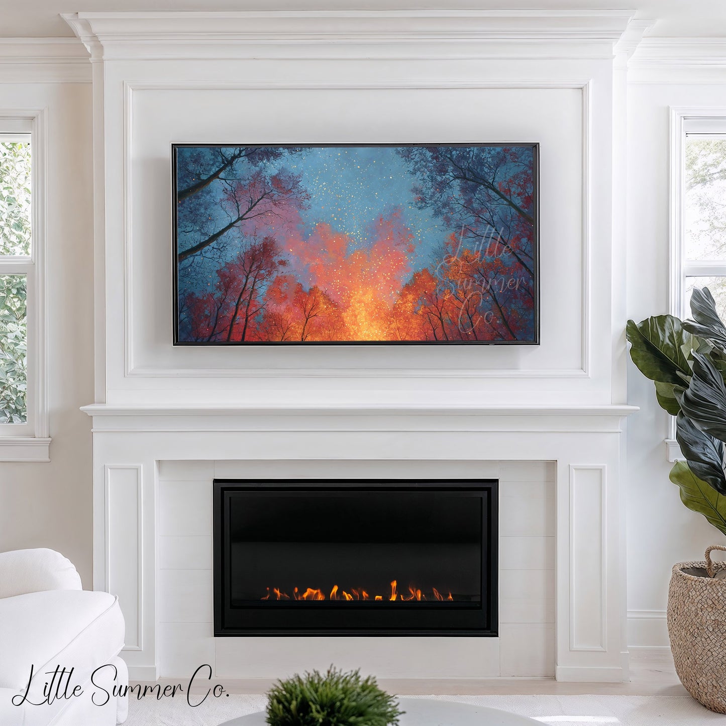 Autumn Canopy Frame TV Art displayed on a TV