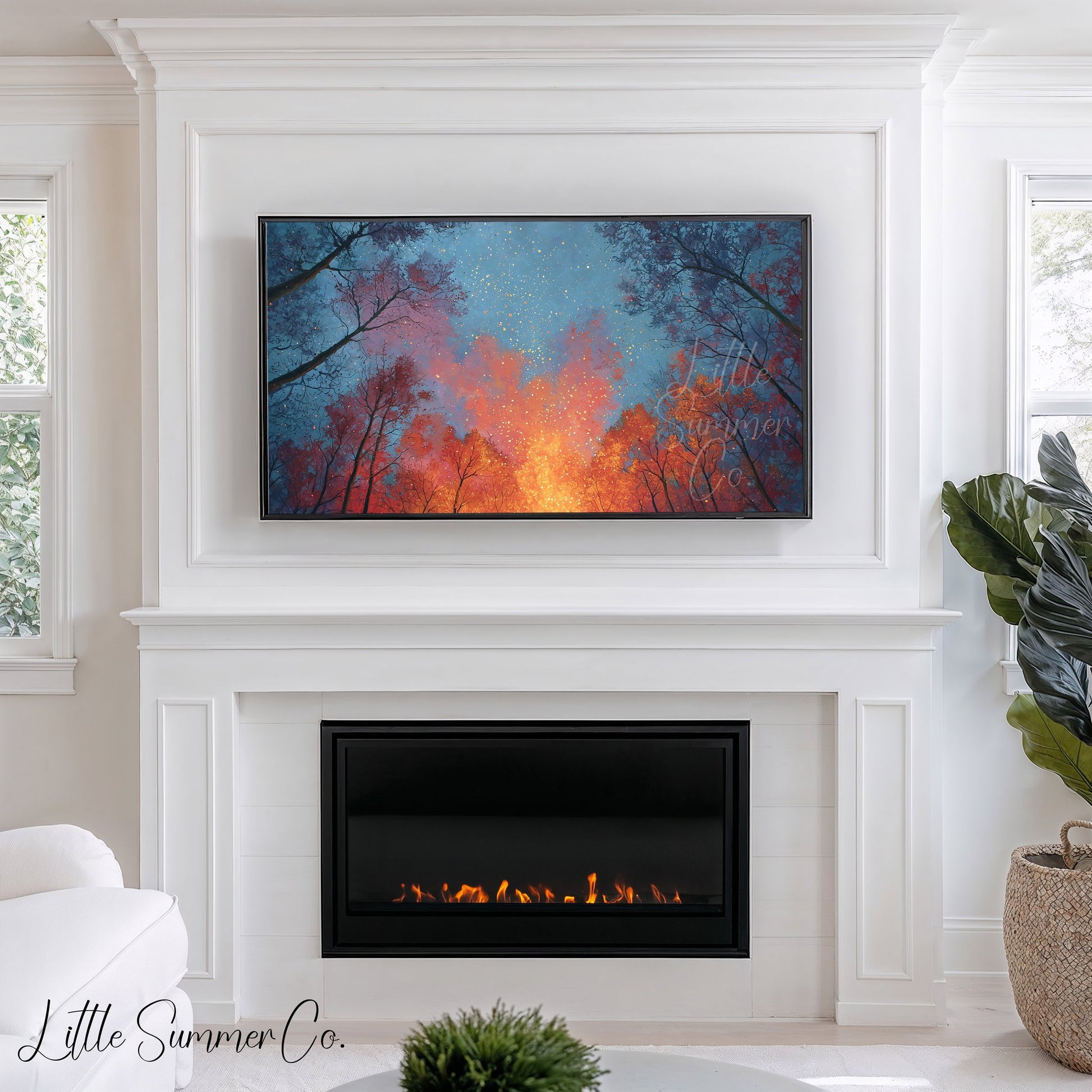 Autumn Canopy Frame TV Art displayed on a TV