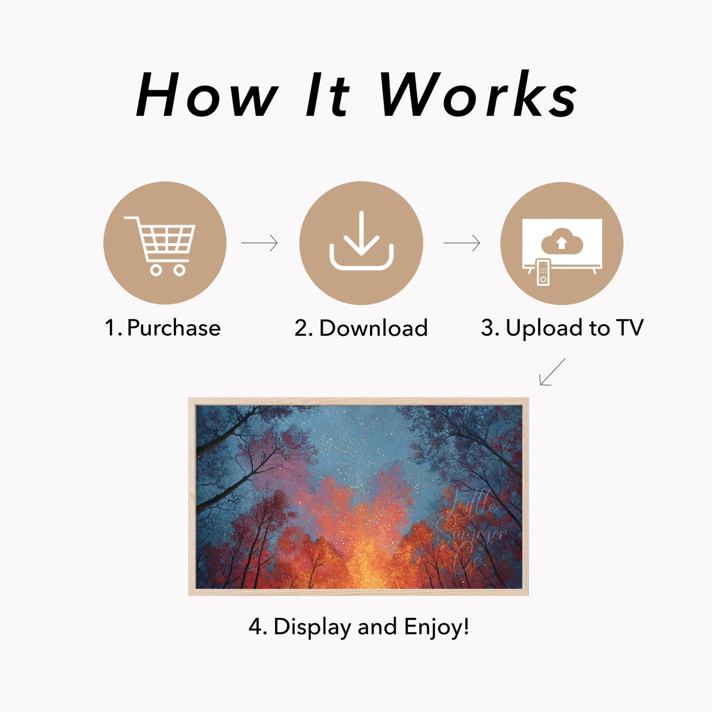 Autumn Canopy Frame TV Art displayed on a TV