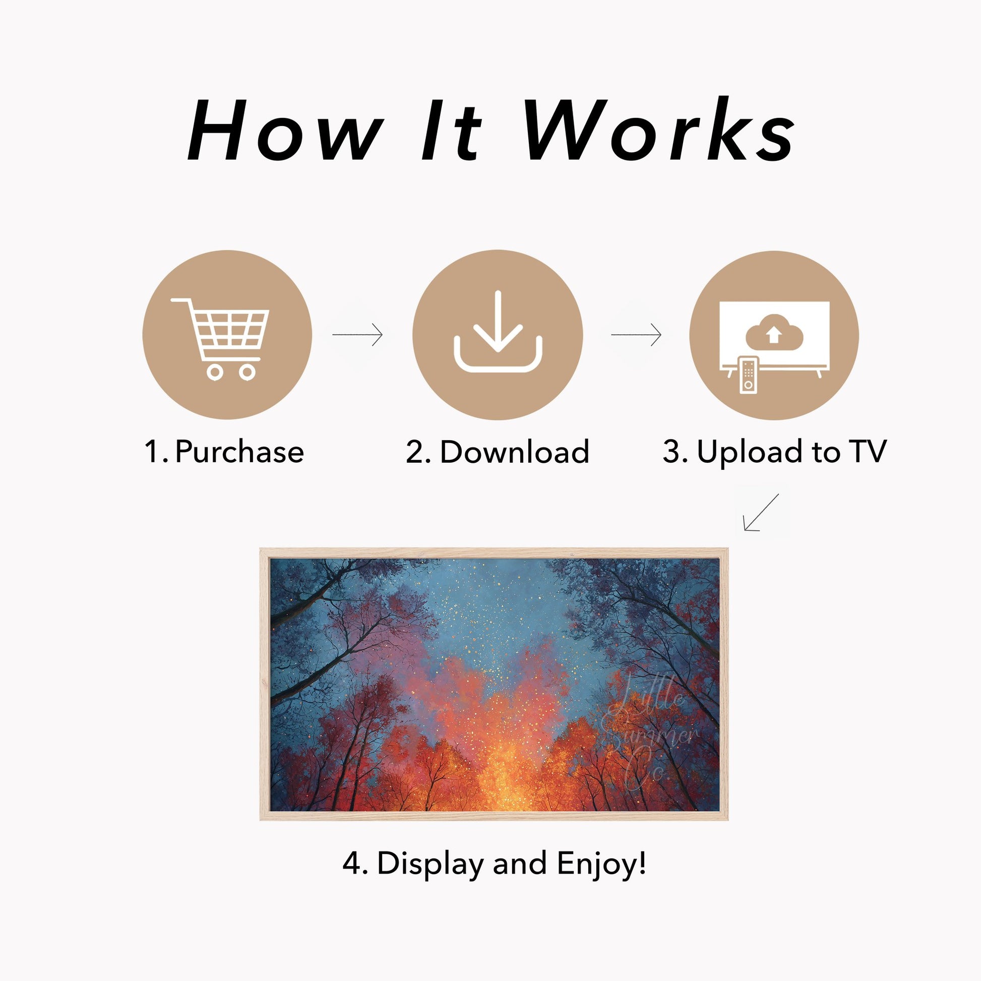 Autumn Canopy Frame TV Art displayed on a TV