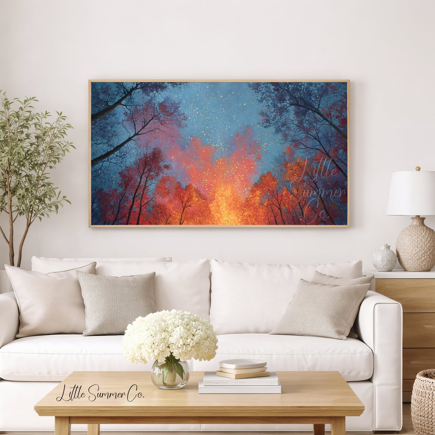 Autumn Canopy Frame TV Art displayed on a TV