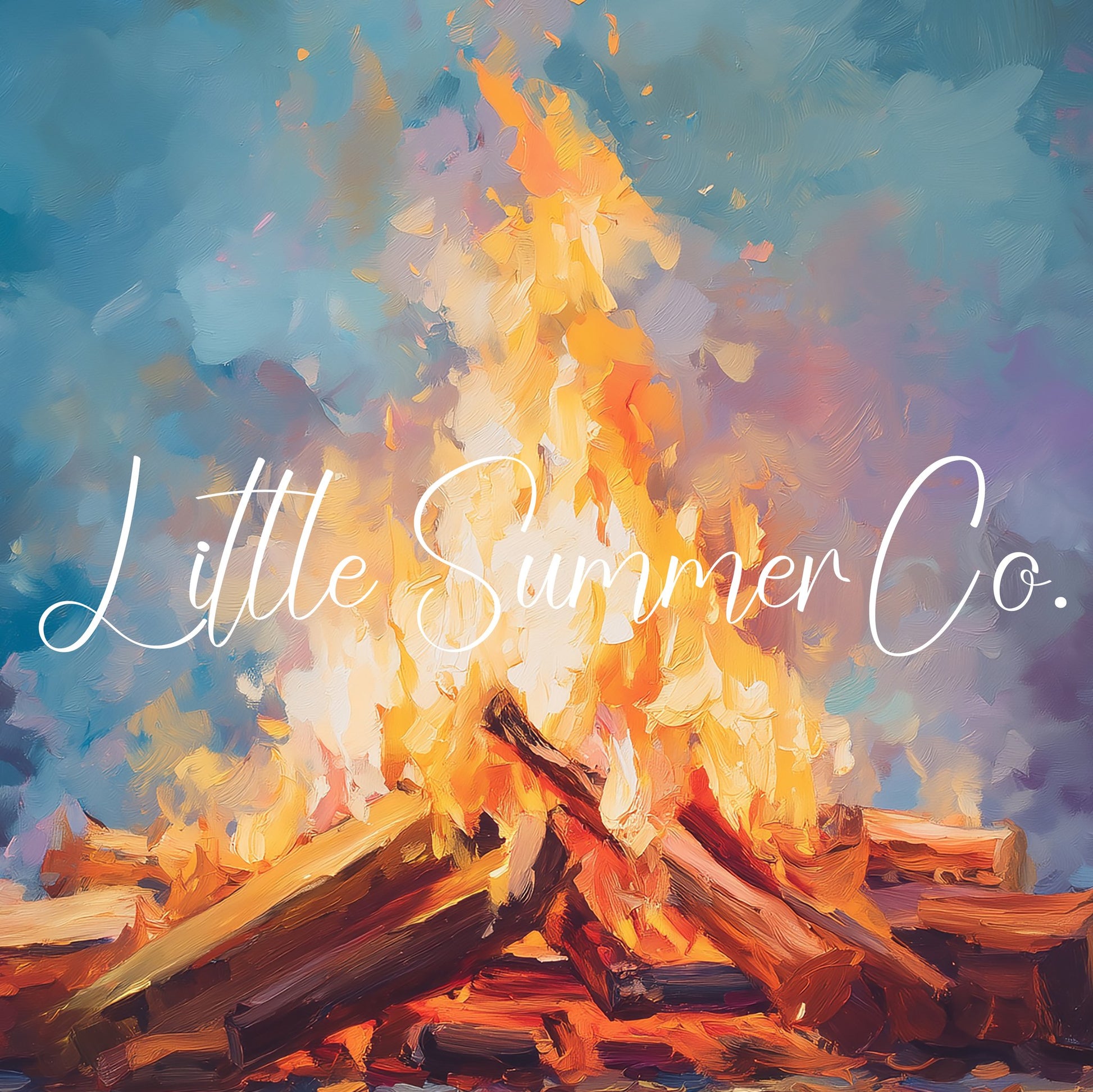 Glowing Campfire Logs Frame TV Art displayed on a TV