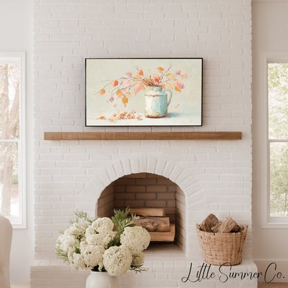 Autumn Leaves Frame TV Art displayed on a TV