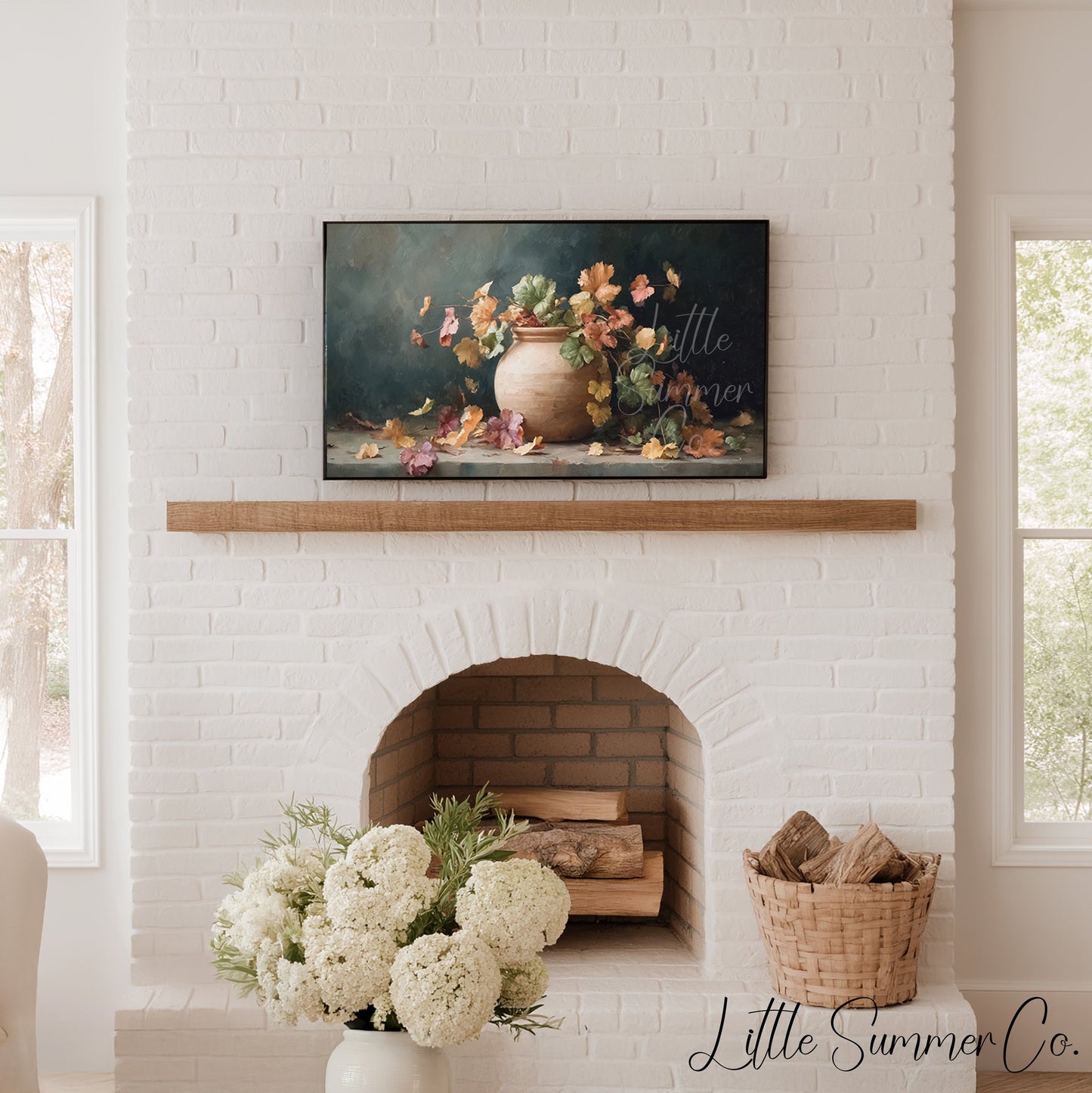 Autumn Foliage Frame TV Art displayed on a TV