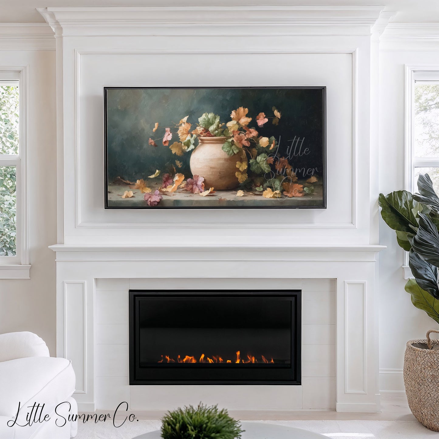 Autumn Foliage Frame TV Art displayed on a TV
