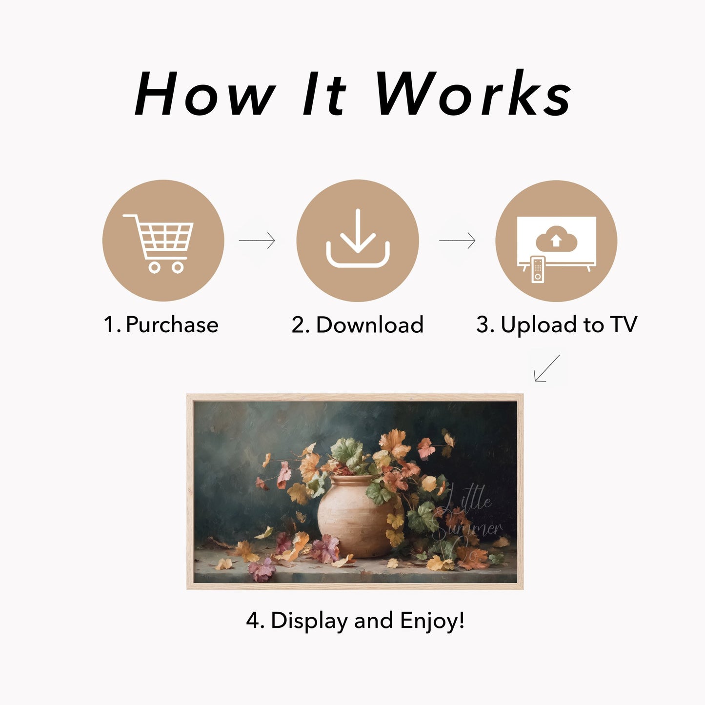 Autumn Foliage Frame TV Art displayed on a TV
