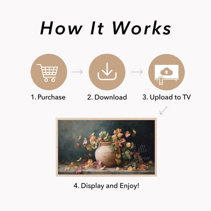 Autumn Foliage Frame TV Art displayed on a TV