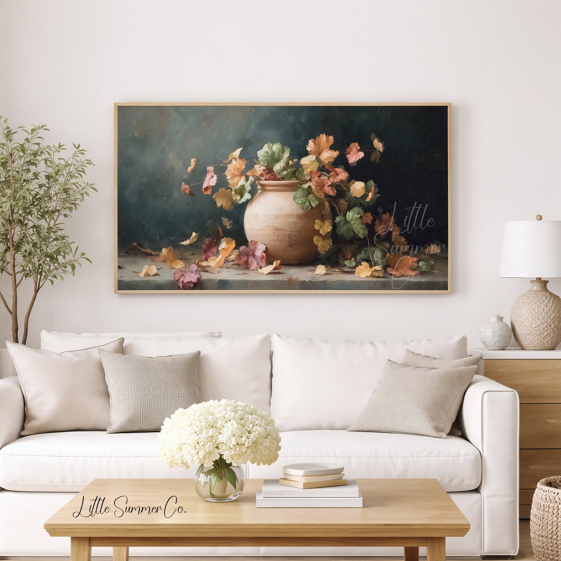 Autumn Foliage Frame TV Art displayed on a TV