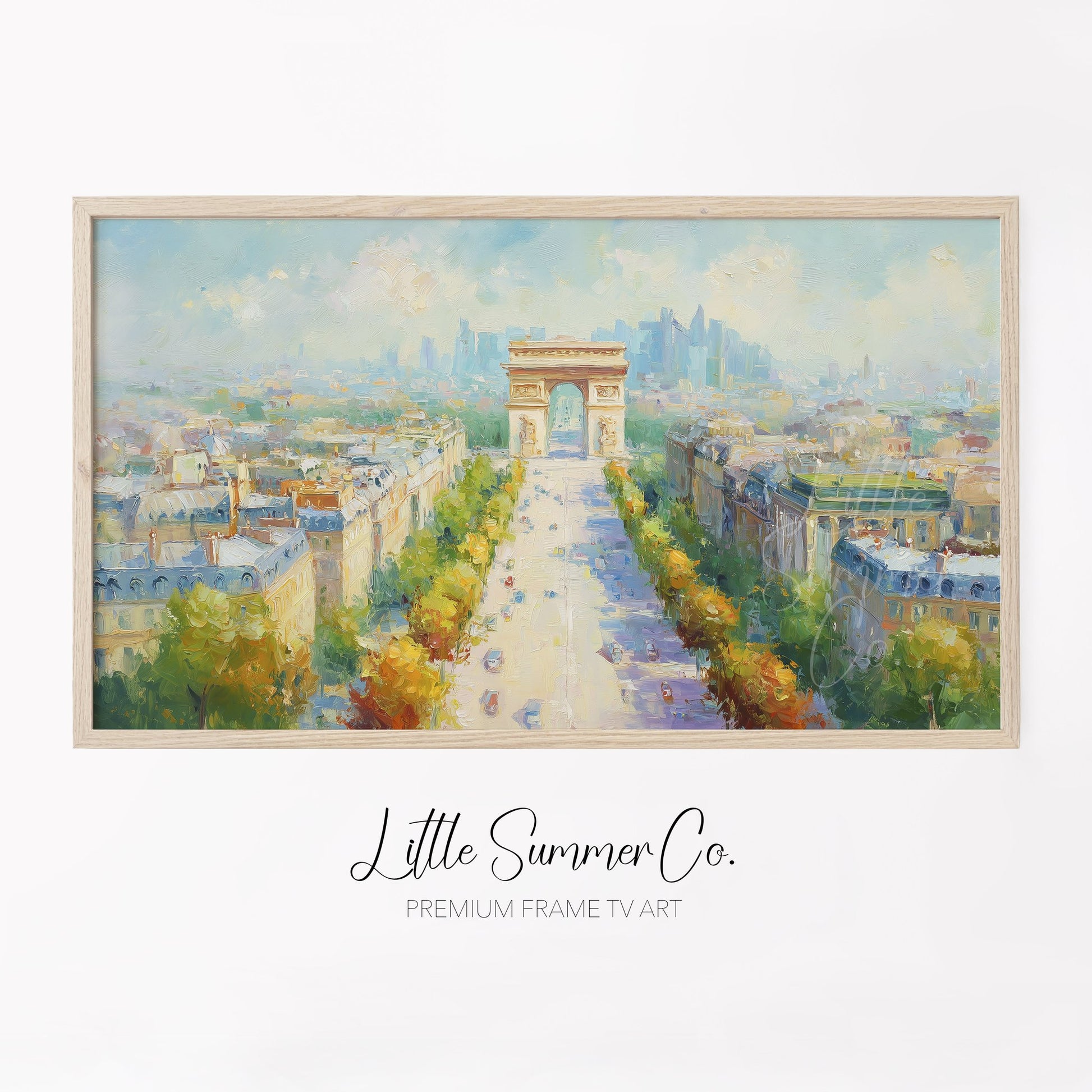 Arc de Triomphe Paris Frame TV Art displayed on a TV