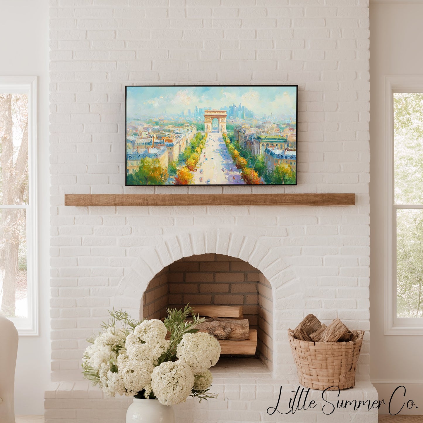 Arc de Triomphe Paris Frame TV Art displayed on a TV