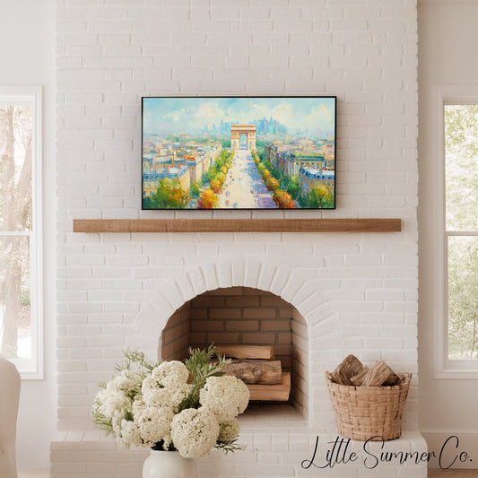 Arc de Triomphe Paris Frame TV Art displayed on a TV