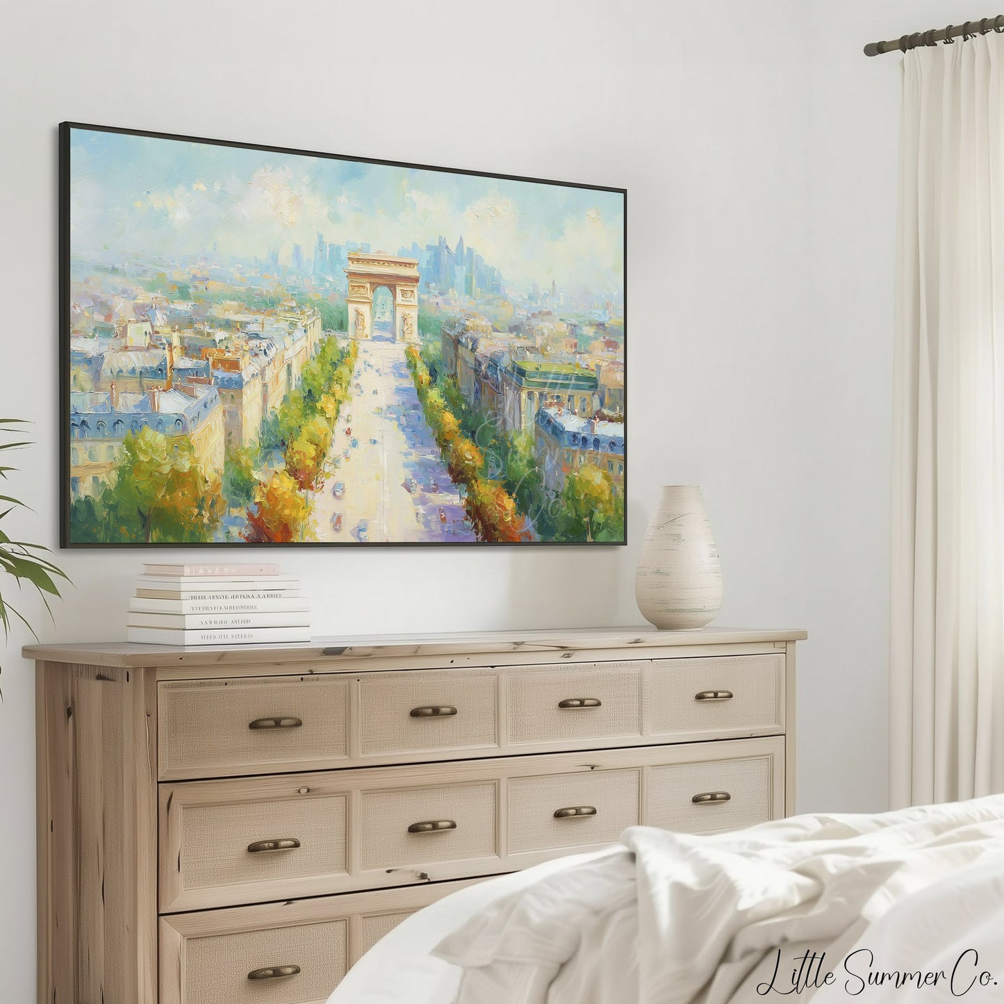 Arc de Triomphe Paris Frame TV Art displayed on a TV