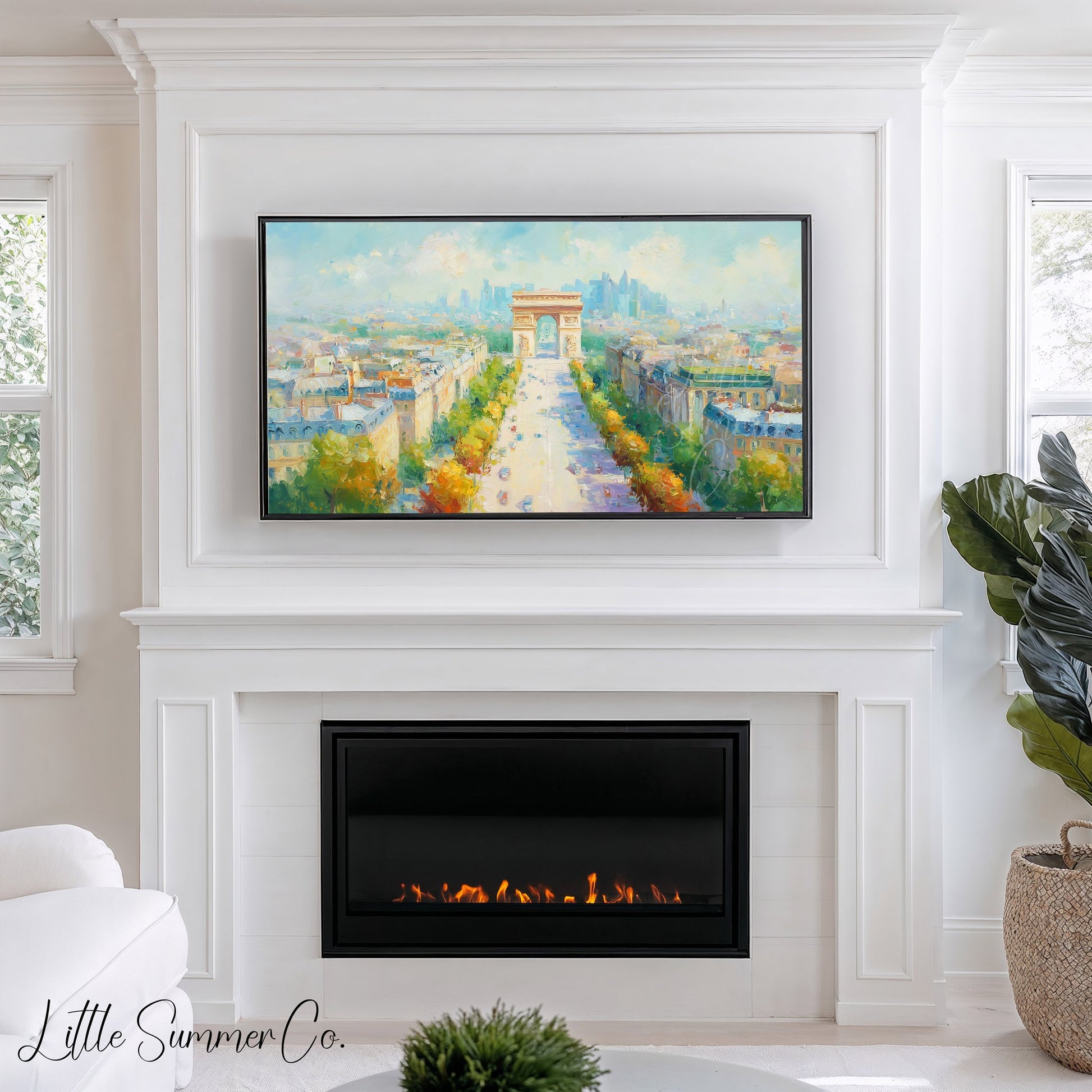 Arc de Triomphe Paris Frame TV Art displayed on a TV