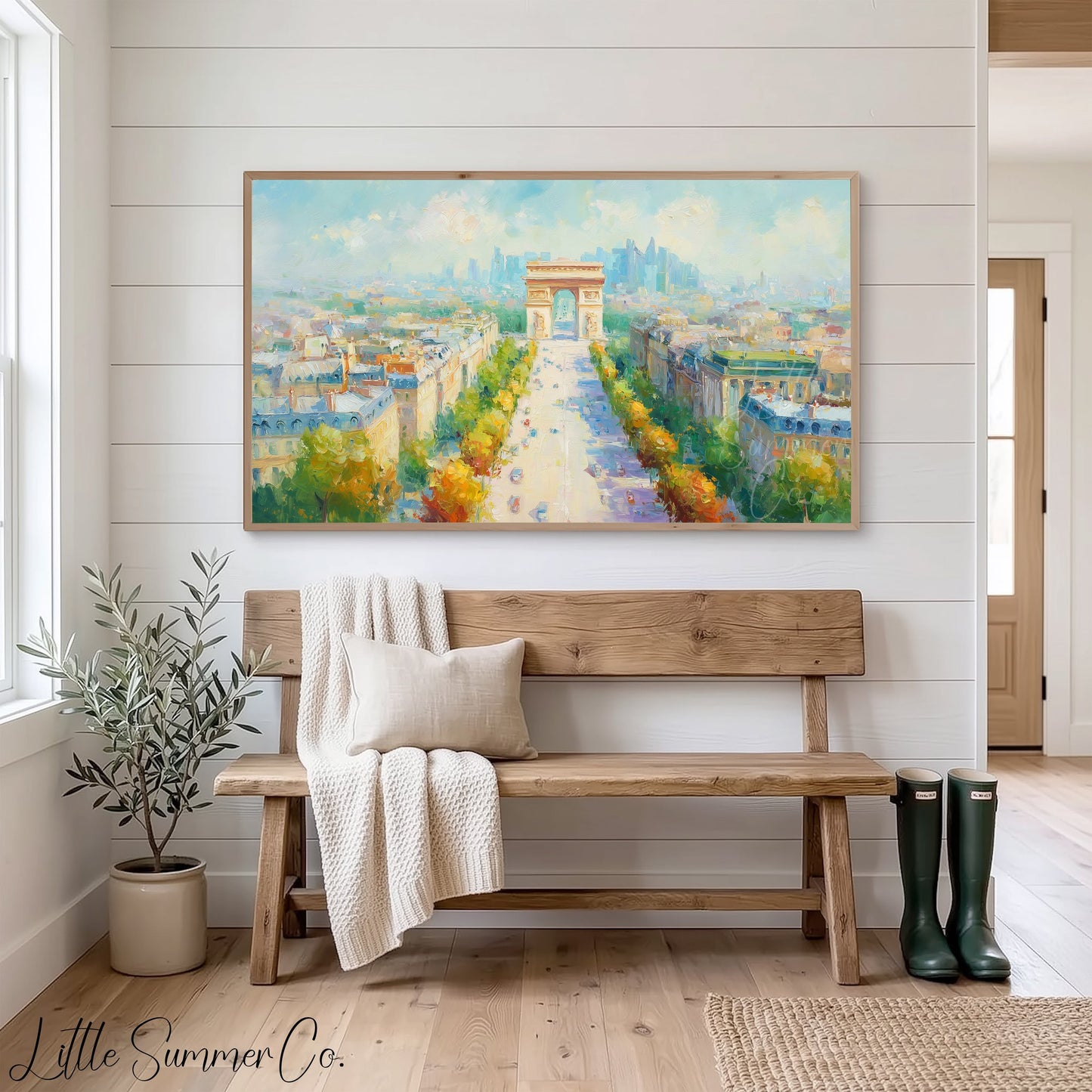 Arc de Triomphe Paris Frame TV Art displayed on a TV