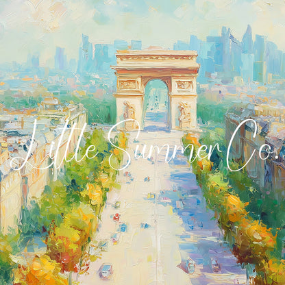 Arc de Triomphe Paris Frame TV Art displayed on a TV