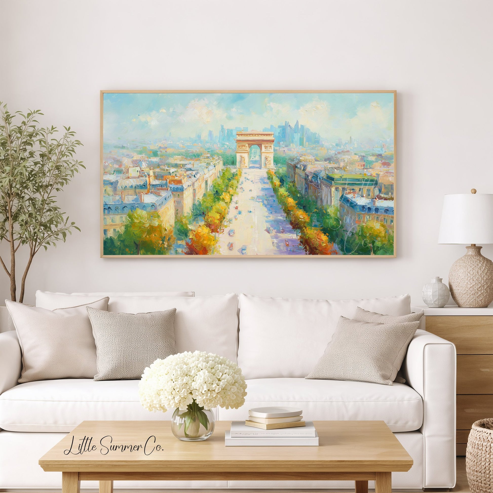Arc de Triomphe Paris Frame TV Art displayed on a TV