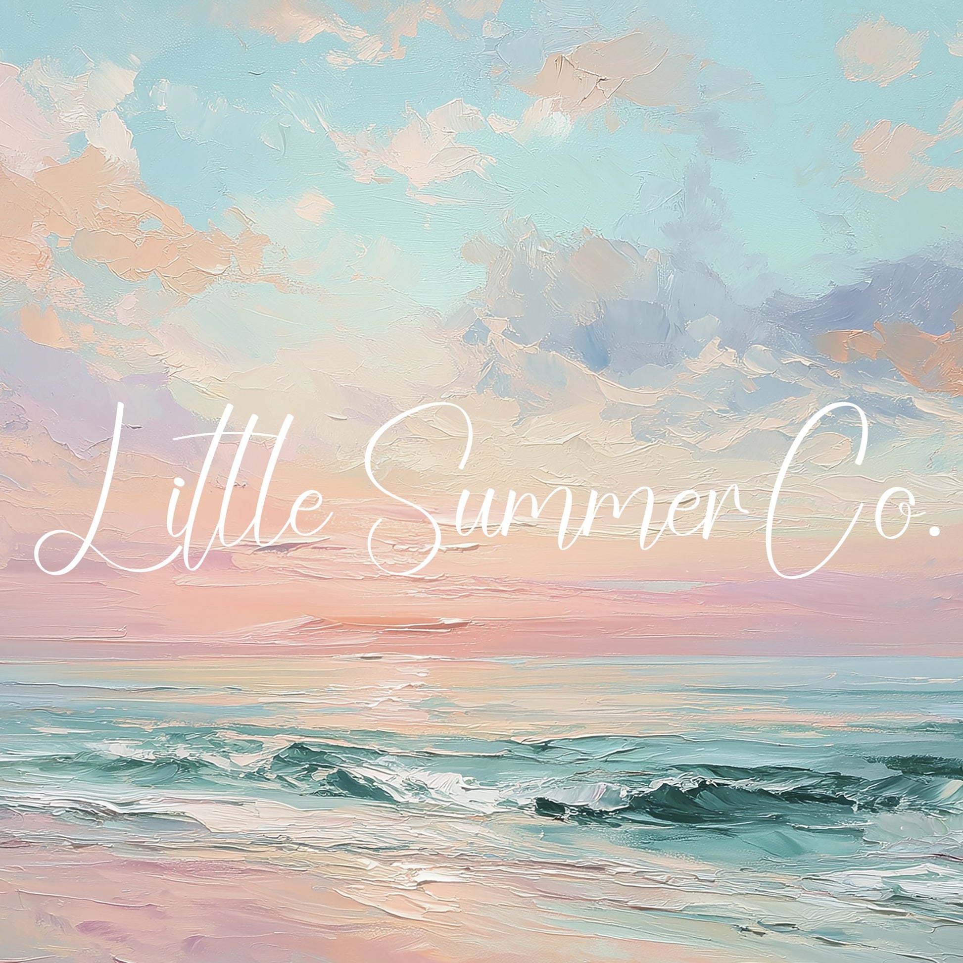 Pastel Ocean Frame TV Art displayed on a TV