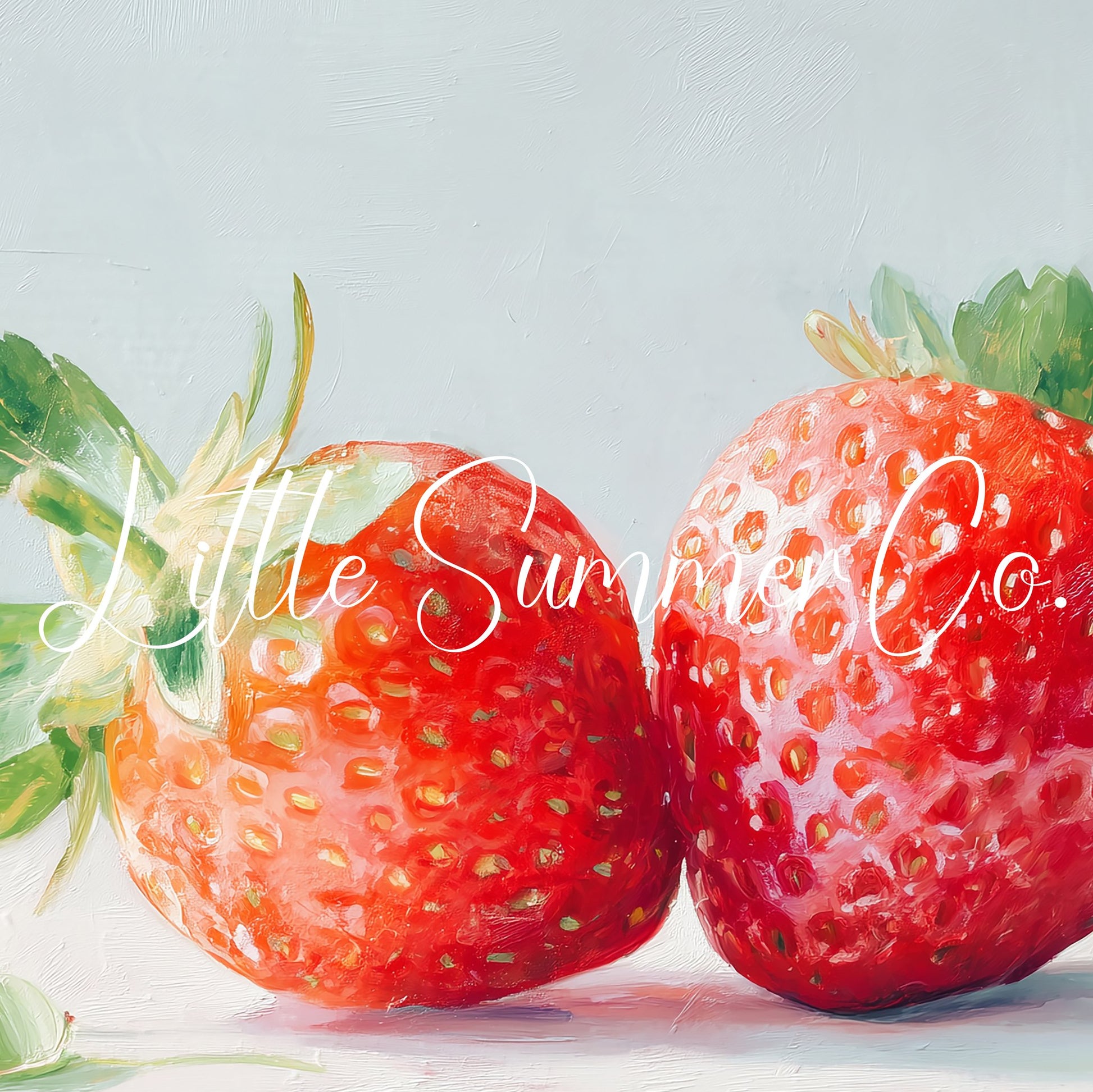 Red Strawberries Frame TV Art displayed on a TV