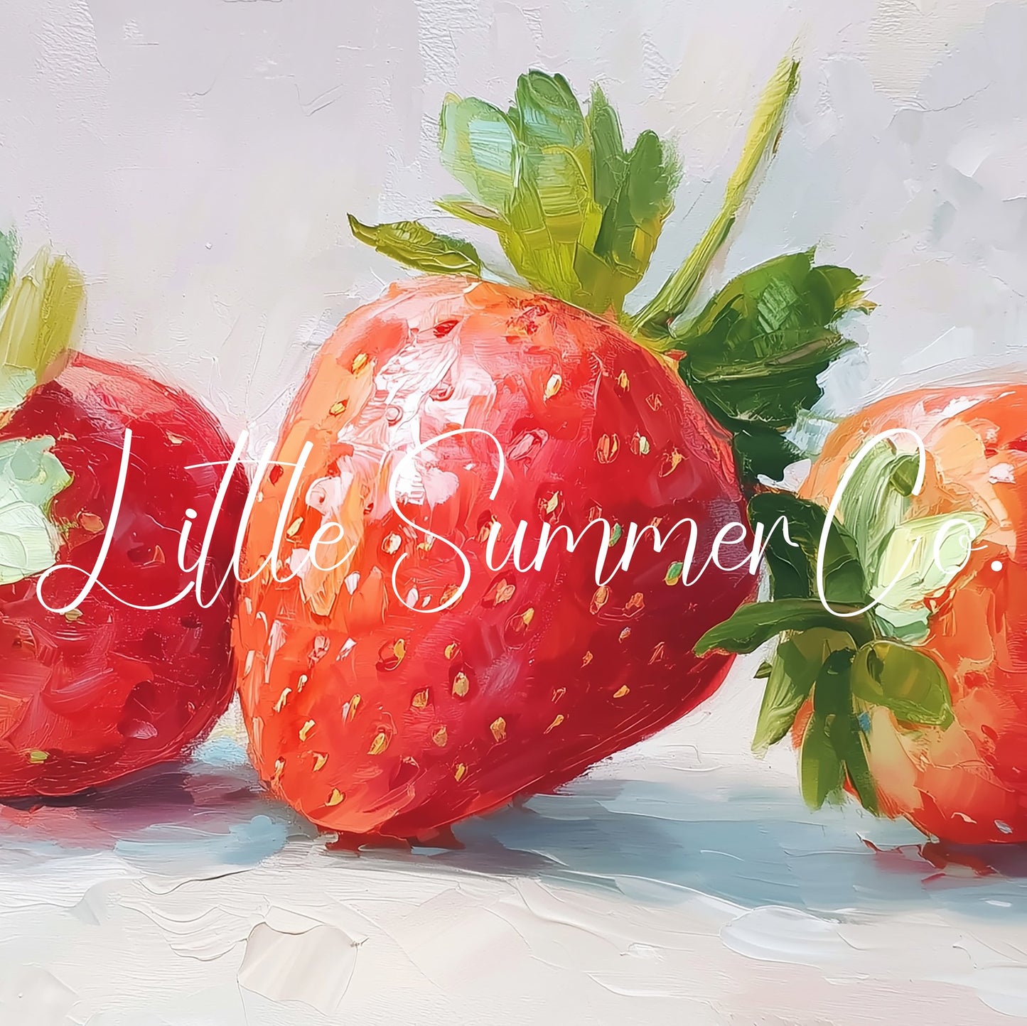 Three Strawberries Frame TV Art displayed on a TV
