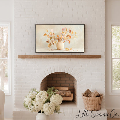 Autumn Branches Frame TV Art displayed on a TV