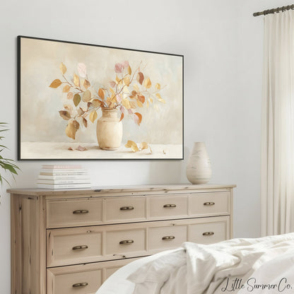 Autumn Branches Frame TV Art displayed on a TV
