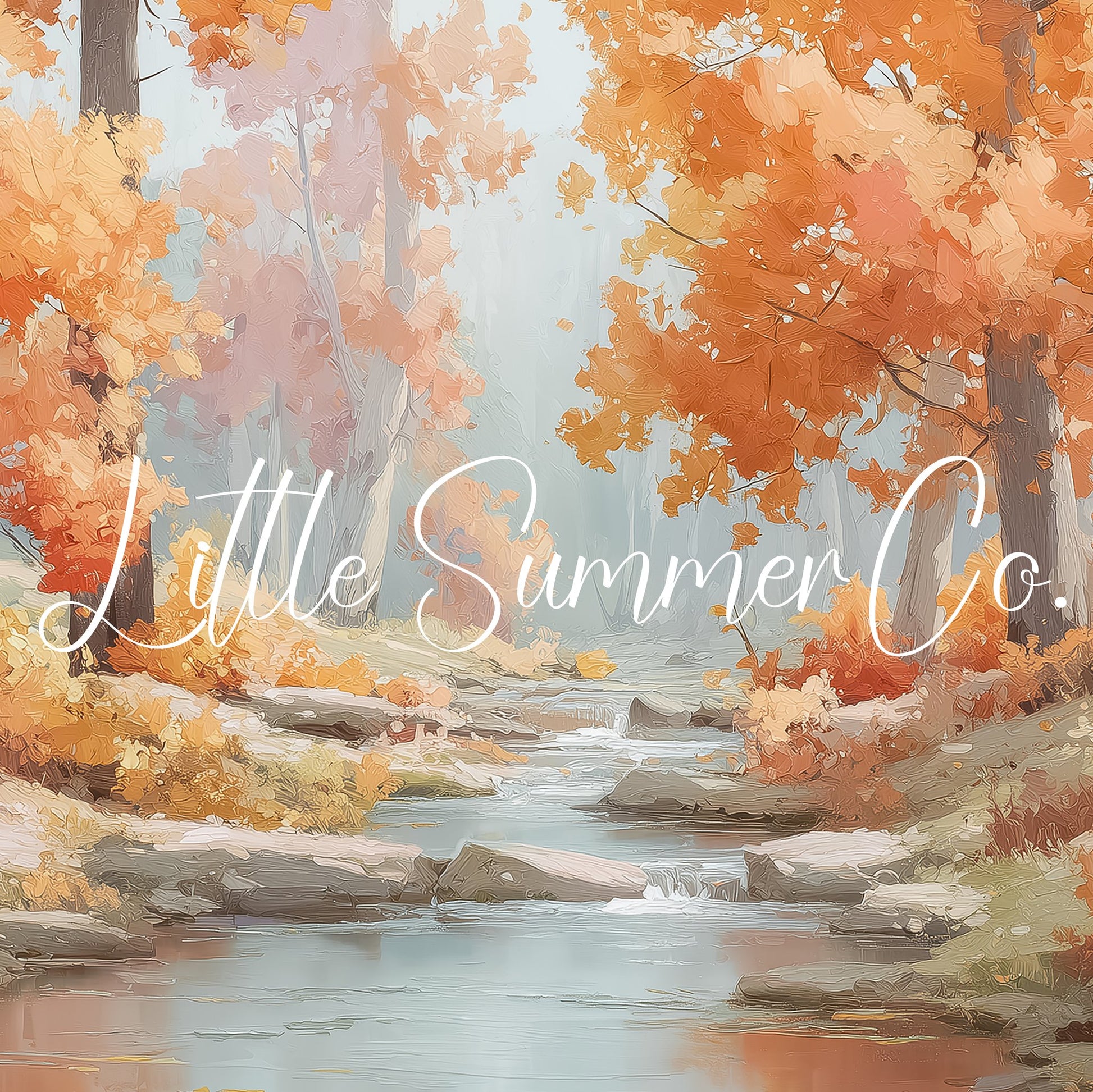 Autumn Stream Path Frame TV Art displayed on a TV