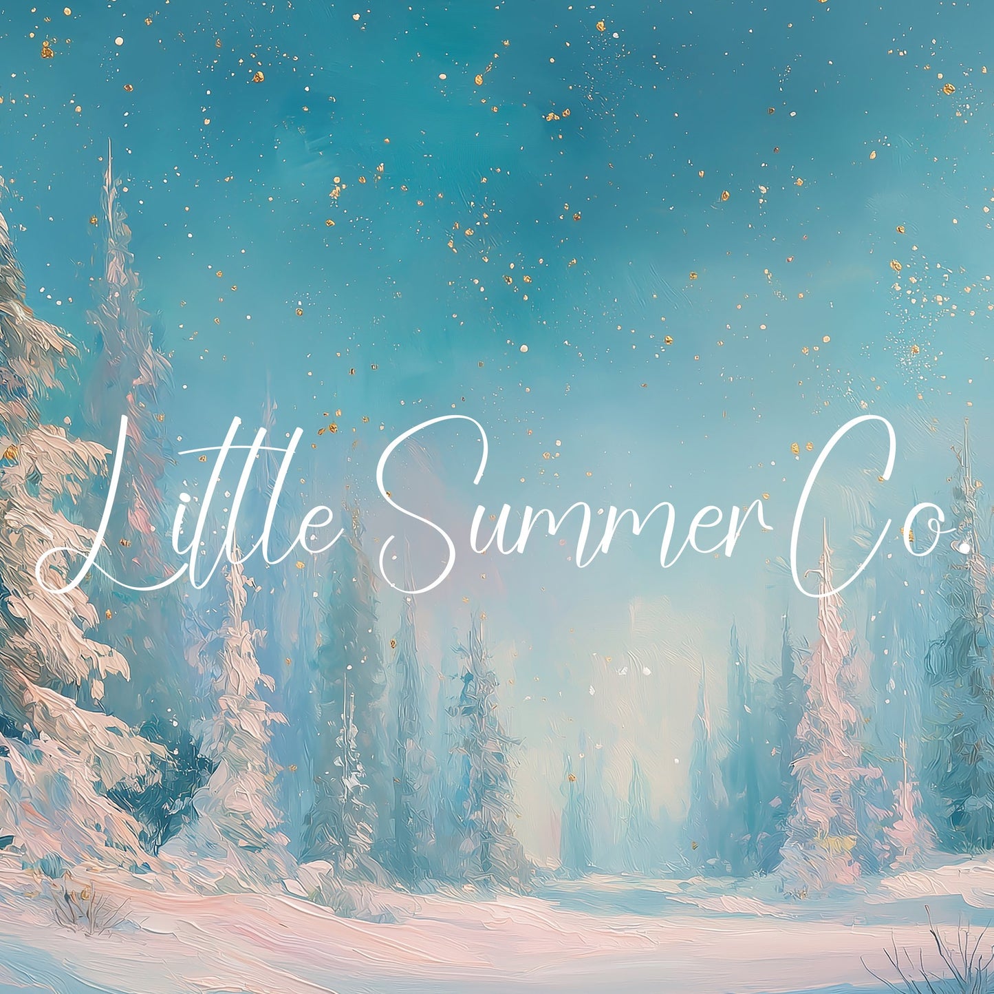 Snowy Pine Forest Clearing Frame TV Art displayed on a TV
