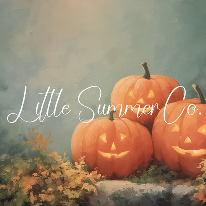 Glowing Jack-O-Lanterns in Forest Frame TV Art displayed on a TV