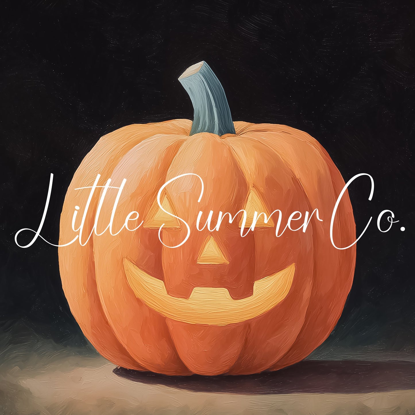 Jack-O-Lantern Dark Background Frame TV Art displayed on a TV