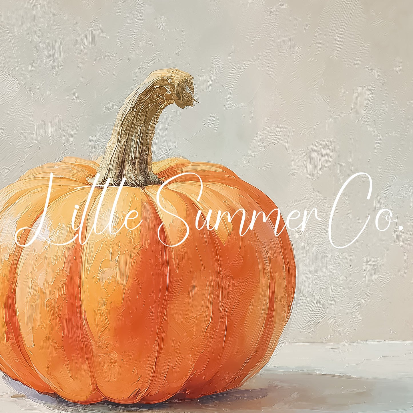Single Pumpkin Neutral Background Frame TV Art displayed on a TV