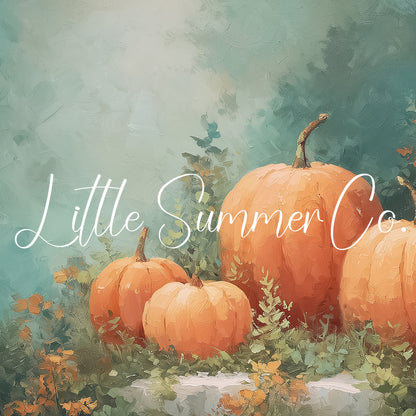 Pumpkins in Autumn Garden Frame TV Art displayed on a TV