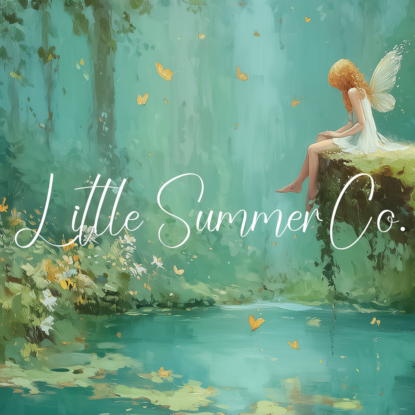 Fairy by the Forest Pond Frame TV Art displayed on a TV