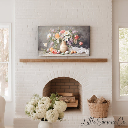 Bouquet Frame TV Art displayed on a TV