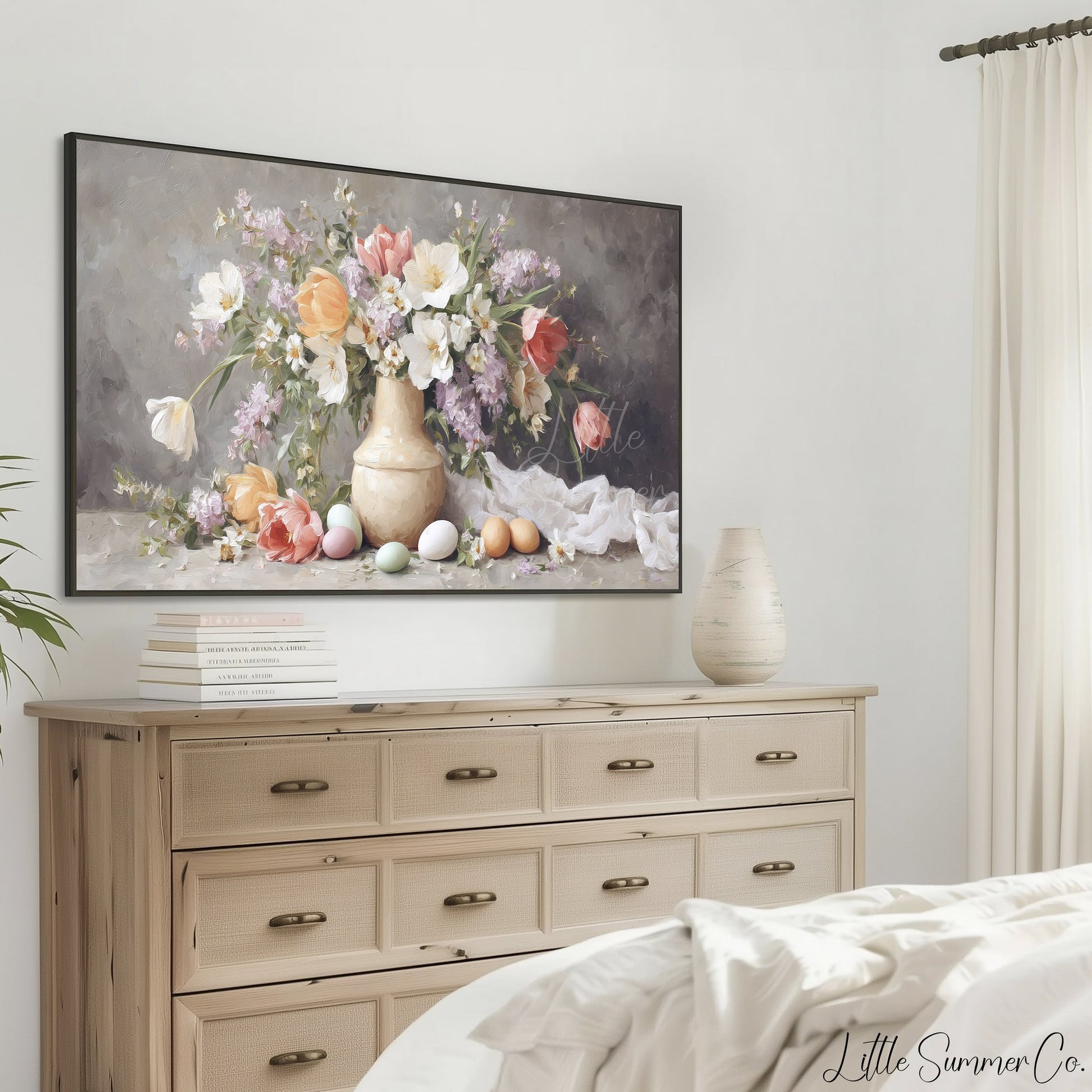 Bouquet Frame TV Art displayed on a TV