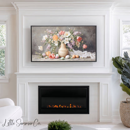 Bouquet Frame TV Art displayed on a TV