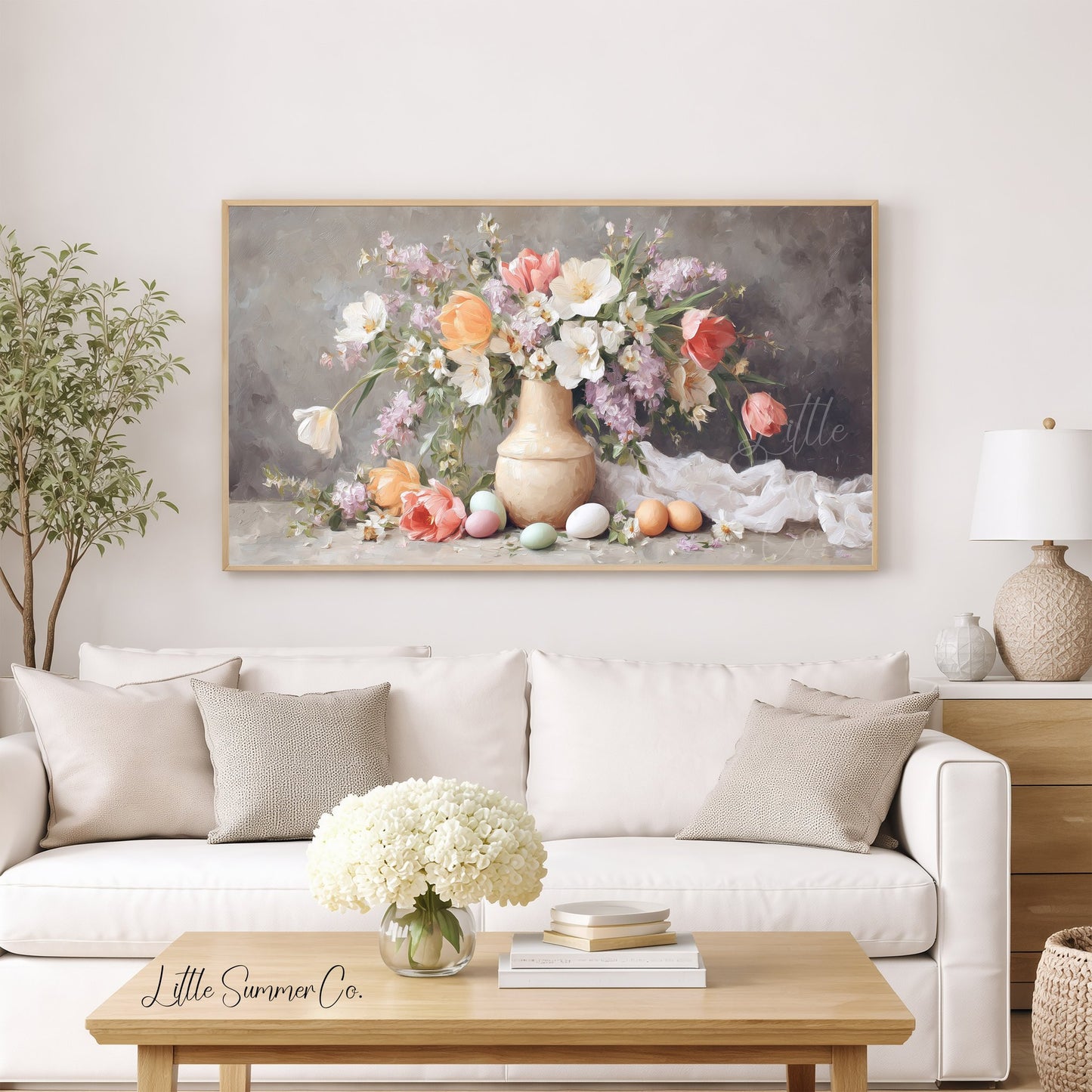 Bouquet Frame TV Art displayed on a TV