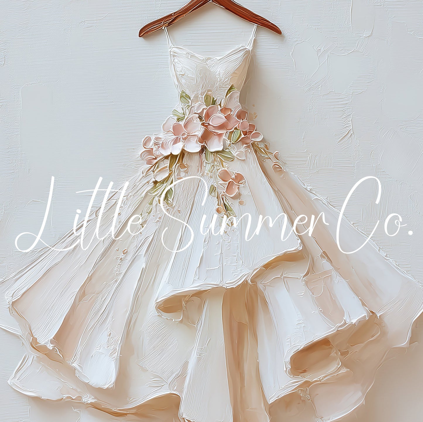 Floral Wedding Dress Frame TV Art displayed on a TV