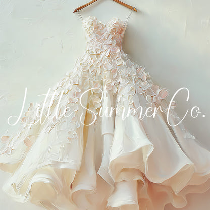 Lace Wedding Dress Frame TV Art displayed on a TV
