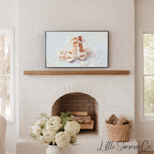 Bridal Shoes Frame TV Art displayed on a TV