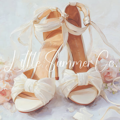 Bridal Shoes Frame TV Art displayed on a TV